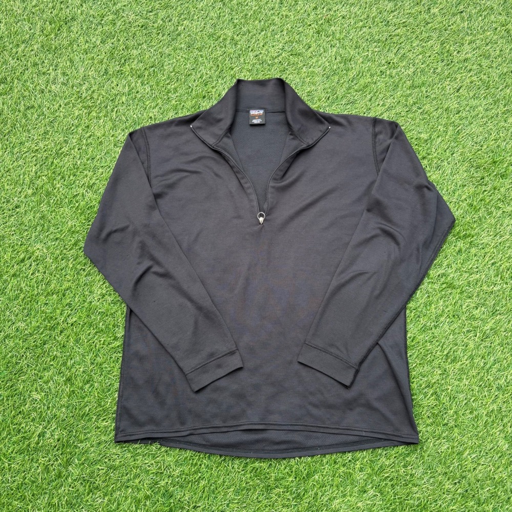 Patagonia Capilene Quarter Zip Pullover Mens Medium Black Good Base Layer Top